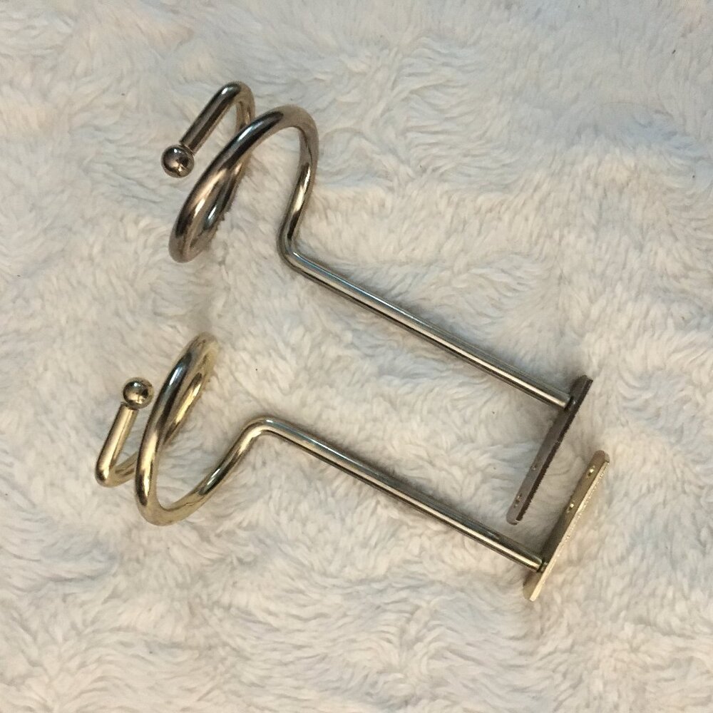 Hollywood Regency Bouclair Gold Curtain Brackets